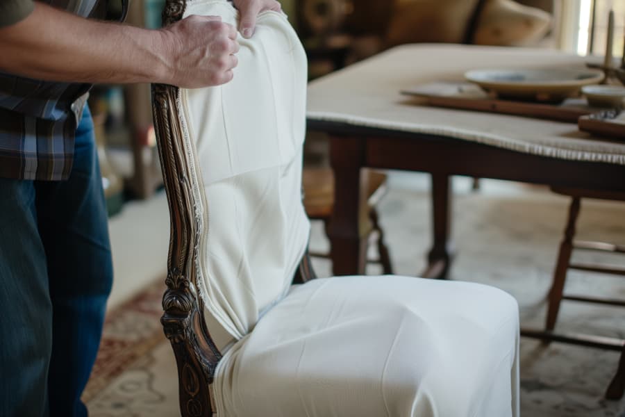 Dining chair slipcover